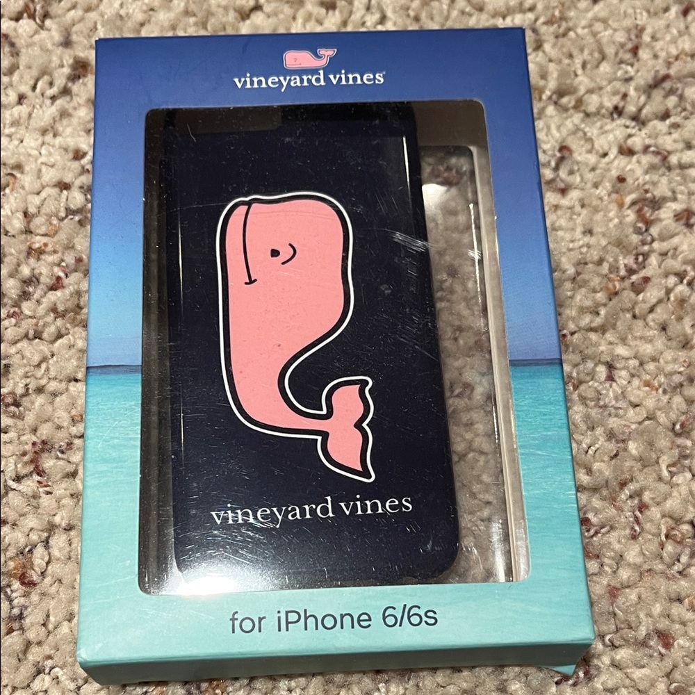 Vineyard Vines Navy and Pink Whale iPhone 6/6s Case
